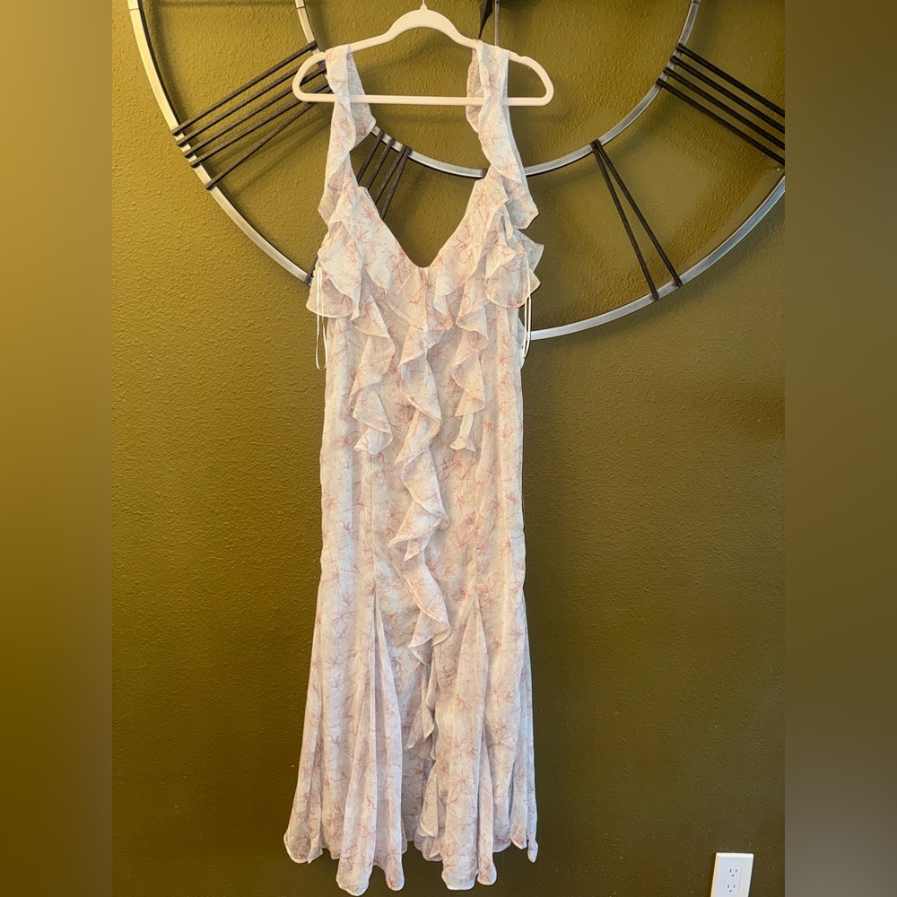 Ruffled Halter Dress in Pastel Pattern